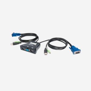 INTERRUPTOR DE 2 PORTAS MANHATTAN KVM USB C/CABOS +AUDIO